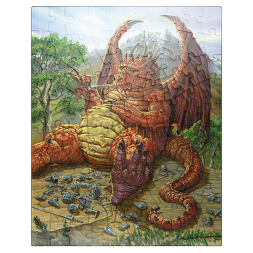 puzzleplate Lunch with a Toothpick Dragon - Ed Beard Jr 100 Jigsaw Puzzle