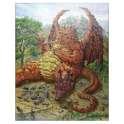 puzzleplate Lunch with a Toothpick Dragon - Ed Beard Jr 100 Jigsaw Puzzle