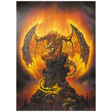 puzzleplate Harbinger of Fire Dragon - Ed Beard Jr 1000 Jigsaw Puzzle