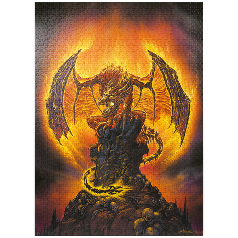 puzzleplate Harbinger of Fire Dragon - Ed Beard Jr 1000 Jigsaw Puzzle