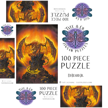 Harbinger of Fire Dragon - Ed Beard Jr 100 Jigsaw Puzzle box 3D Modell