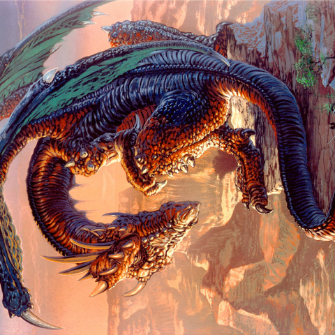 Bravery Misplaced Dragon - Ed Beard Jr 1000 Jigsaw Puzzle 3D Modell