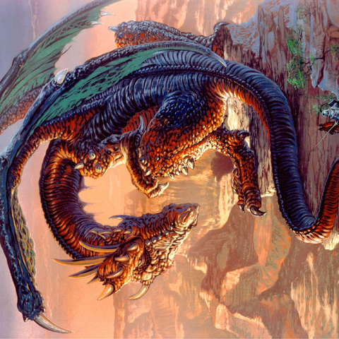 Bravery Misplaced Dragon - Ed Beard Jr 100 Jigsaw Puzzle 3D Modell