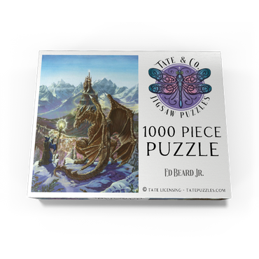 The Encounter Wizard & Dragon - Ed Beard Jr 1000 Jigsaw Puzzle box view3