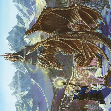 The Encounter Wizard & Dragon - Ed Beard Jr 1000 Jigsaw Puzzle 3D Modell