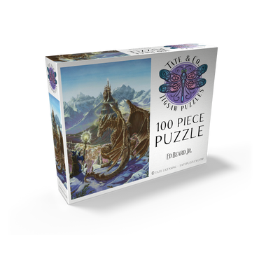 The Encounter Wizard & Dragon - Ed Beard Jr 100 Jigsaw Puzzle box view2