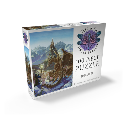 The Encounter Wizard & Dragon - Ed Beard Jr 100 Jigsaw Puzzle box view2