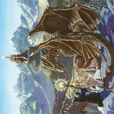 The Encounter Wizard & Dragon - Ed Beard Jr 100 Jigsaw Puzzle 3D Modell