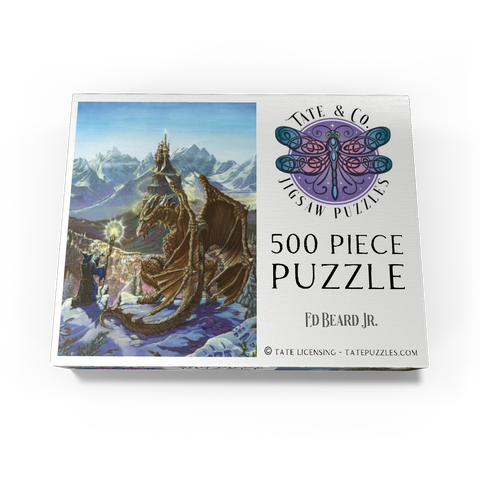 The Encounter Wizard & Dragon - Ed Beard Jr 500 Jigsaw Puzzle box view3