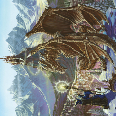 The Encounter Wizard & Dragon - Ed Beard Jr 500 Jigsaw Puzzle 3D Modell