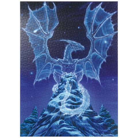 puzzleplate Caelestis Winter Spirit Dragon - Ed Beard Jr 1000 Jigsaw Puzzle