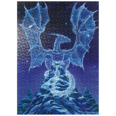 puzzleplate Caelestis Winter Spirit Dragon - Ed Beard Jr 500 Jigsaw Puzzle