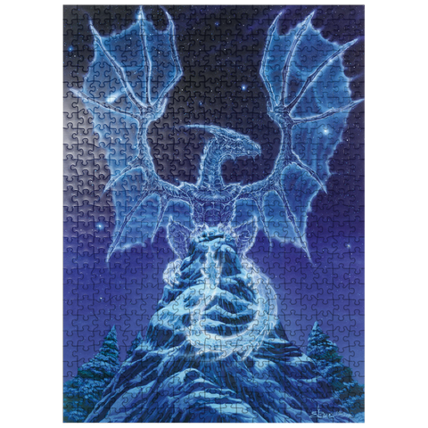 puzzleplate Caelestis Winter Spirit Dragon - Ed Beard Jr 500 Jigsaw Puzzle