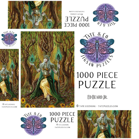 Earth Fairy Elemental - Ed Beard Jr 1000 Jigsaw Puzzle box 3D Modell