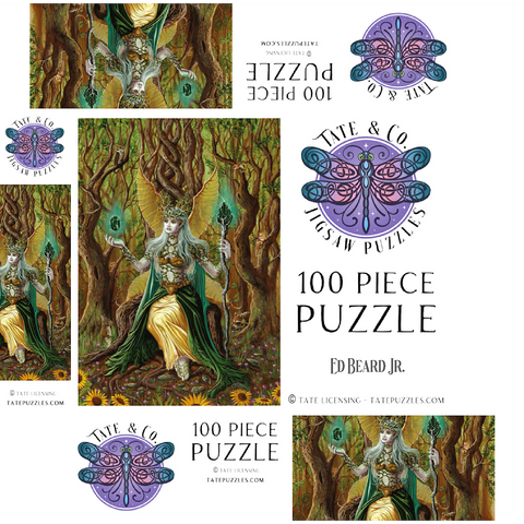 Earth Fairy Elemental - Ed Beard Jr 100 Jigsaw Puzzle box 3D Modell