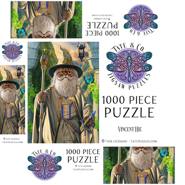 Catdalf the White Movie Cats - Vincent Hie 1000 Jigsaw Puzzle box 3D Modell