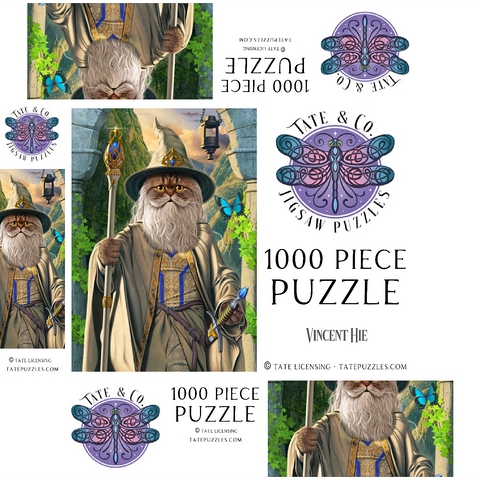 Catdalf the White Movie Cats - Vincent Hie 1000 Jigsaw Puzzle box 3D Modell