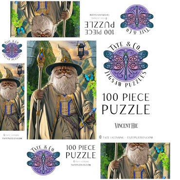 Catdalf the White Movie Cats - Vincent Hie 100 Jigsaw Puzzle box 3D Modell