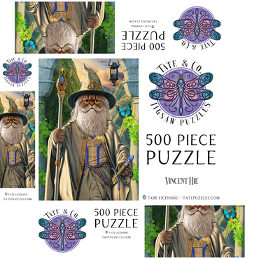 Catdalf the White Movie Cats - Vincent Hie 500 Jigsaw Puzzle box 3D Modell