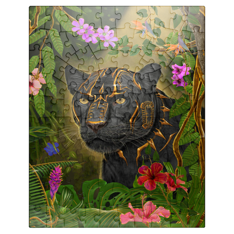 puzzleplate Golden Panther mystical Wildlife - Vincent Hie 100 Jigsaw Puzzle