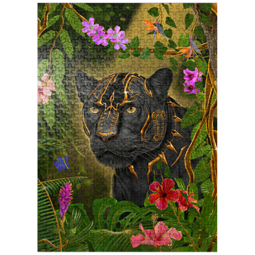 puzzleplate Golden Panther mystical Wildlife - Vincent Hie 500 Jigsaw Puzzle