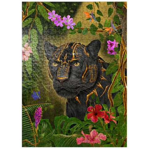 puzzleplate Golden Panther mystical Wildlife - Vincent Hie 500 Jigsaw Puzzle
