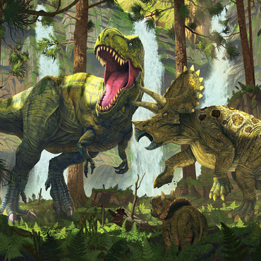 Protection Dinosaurs - Vincent Hie 1000 Jigsaw Puzzle 3D Modell