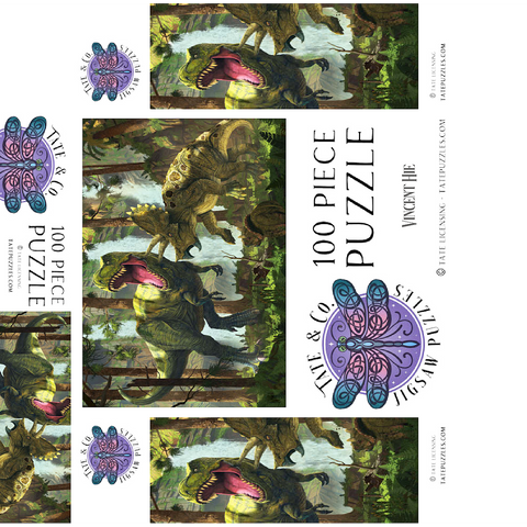 Protection Dinosaurs - Vincent Hie 100 Jigsaw Puzzle box 3D Modell
