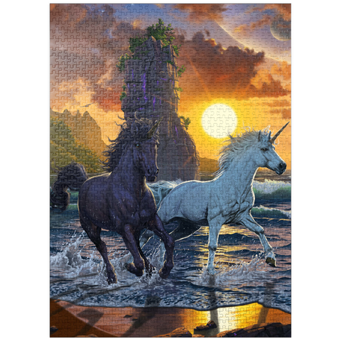 puzzleplate Unicorns in Sunset - Vincent Hie 1000 Jigsaw Puzzle