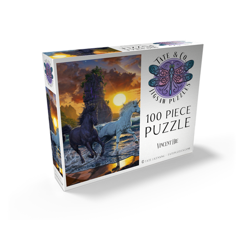 Unicorns in Sunset - Vincent Hie 100 Jigsaw Puzzle box view2