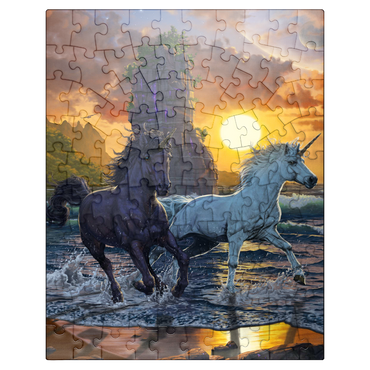 puzzleplate Unicorns in Sunset - Vincent Hie 100 Jigsaw Puzzle