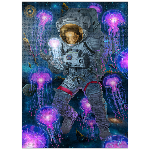 puzzleplate Cosmic Encounter Space Jellyfish Astronaut - Vincent Hie 1000 Jigsaw Puzzle