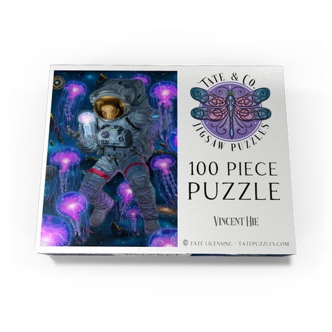 Cosmic Encounter Space Jellyfish Astronaut - Vincent Hie 100 Jigsaw Puzzle box view3