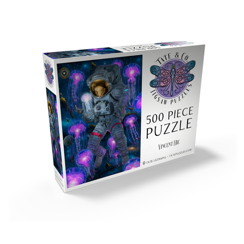 Cosmic Encounter Space Jellyfish Astronaut - Vincent Hie 500 Jigsaw Puzzle box view2