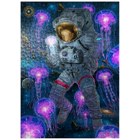 puzzleplate Cosmic Encounter Space Jellyfish Astronaut - Vincent Hie 500 Jigsaw Puzzle