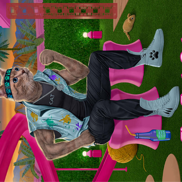 I'm just Cat Movie Cats - Vincent Hie 100 Jigsaw Puzzle 3D Modell