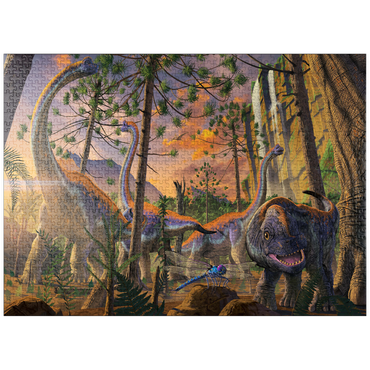 puzzleplate Brachiosaurus Family Dinosaurs - Vincent Hie 1000 Jigsaw Puzzle