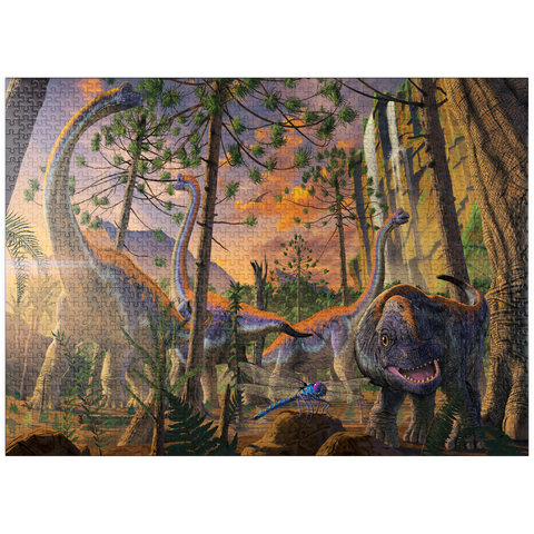 puzzleplate Brachiosaurus Family Dinosaurs - Vincent Hie 1000 Jigsaw Puzzle