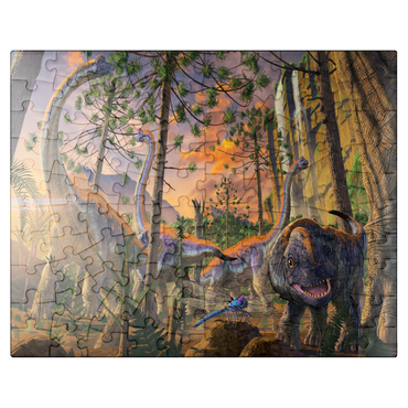 puzzleplate Brachiosaurus Family Dinosaurs - Vincent Hie 100 Jigsaw Puzzle