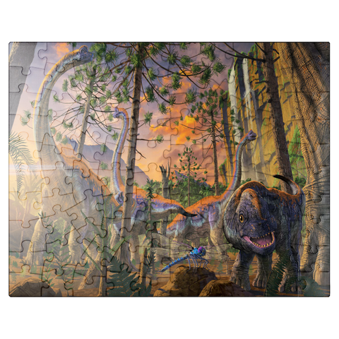 puzzleplate Brachiosaurus Family Dinosaurs - Vincent Hie 100 Jigsaw Puzzle