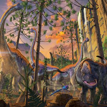 Brachiosaurus Family Dinosaurs - Vincent Hie 100 Jigsaw Puzzle 3D Modell