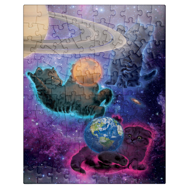 puzzleplate Cosmic Kittens Space - Vincent Hie 100 Jigsaw Puzzle