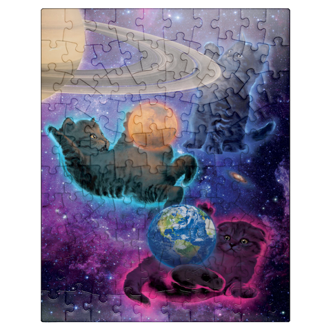puzzleplate Cosmic Kittens Space - Vincent Hie 100 Jigsaw Puzzle