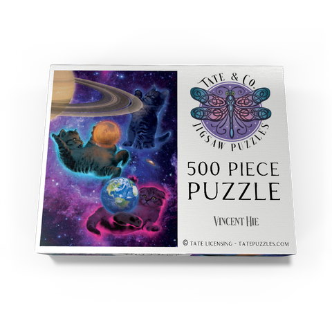Cosmic Kittens Space - Vincent Hie 500 Jigsaw Puzzle box view3