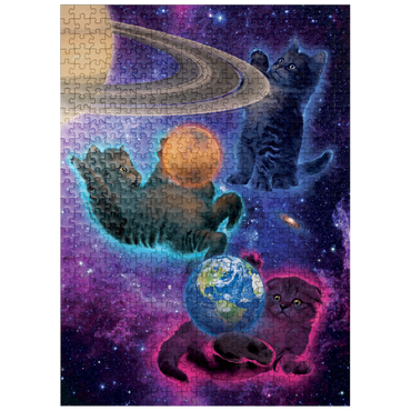 puzzleplate Cosmic Kittens Space - Vincent Hie 500 Jigsaw Puzzle