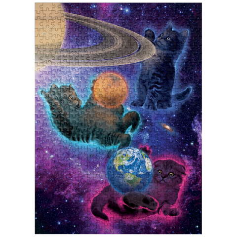 puzzleplate Cosmic Kittens Space - Vincent Hie 500 Jigsaw Puzzle