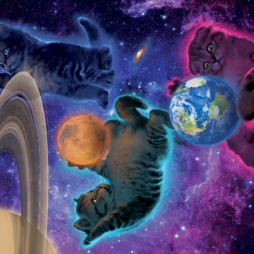 Cosmic Kittens Space - Vincent Hie 500 Jigsaw Puzzle 3D Modell
