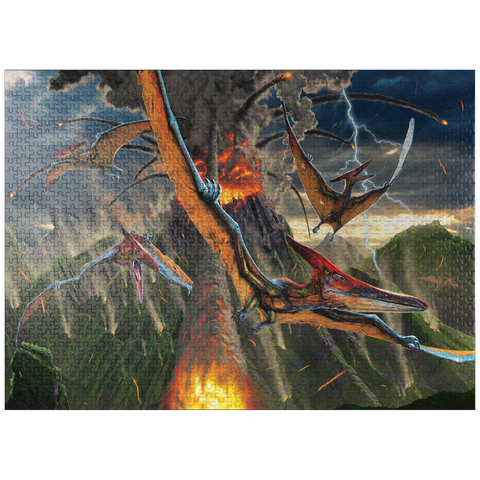 puzzleplate Eruption Dinosaurs - Vincent Hie 1000 Jigsaw Puzzle