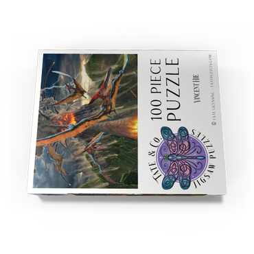 Eruption Dinosaurs - Vincent Hie 100 Jigsaw Puzzle box view3