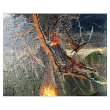 puzzleplate Eruption Dinosaurs - Vincent Hie 100 Jigsaw Puzzle